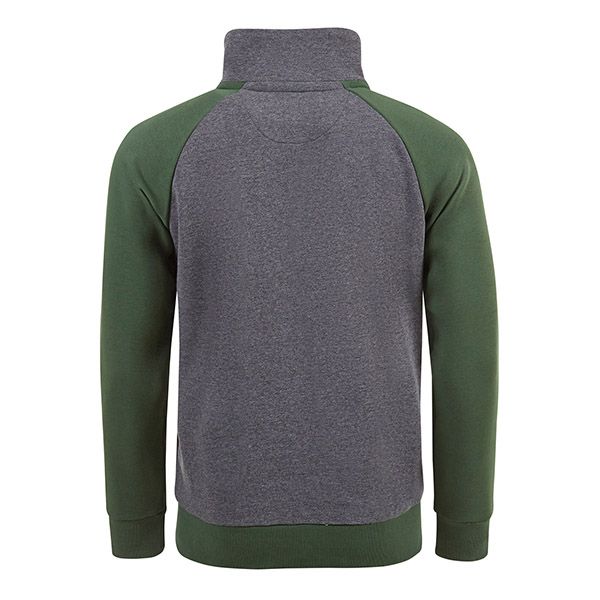 FORST Sweatshirt Unisex mit Reisverschluss grau/grün