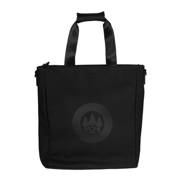 Schwarze Tasche Nubuk mit Logo Forst