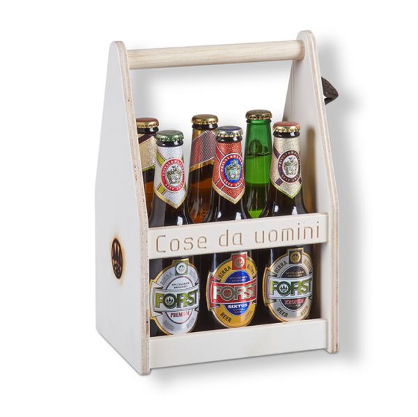 FORST wooden Sixpack with bottle opener