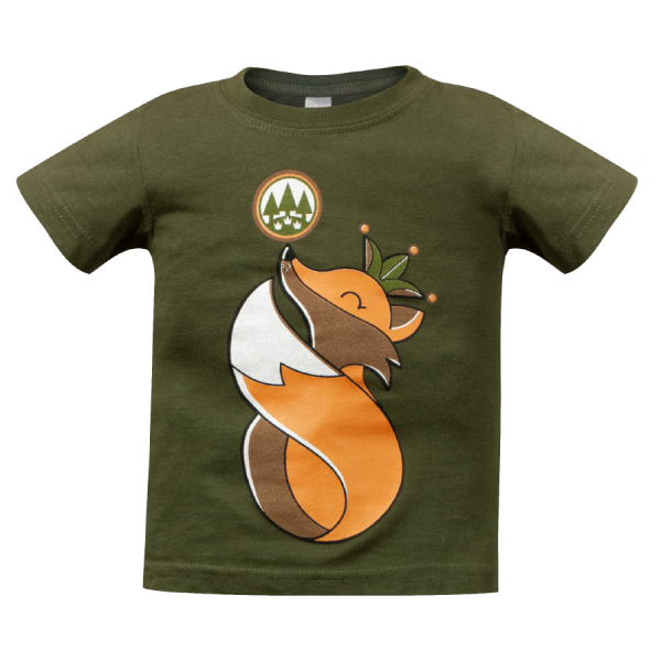 Grünes FORST-T-Shirt für Kinder - Fuchs