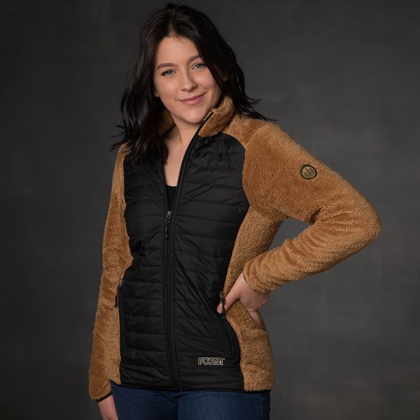 Schwarze Karamell-Damenjacke