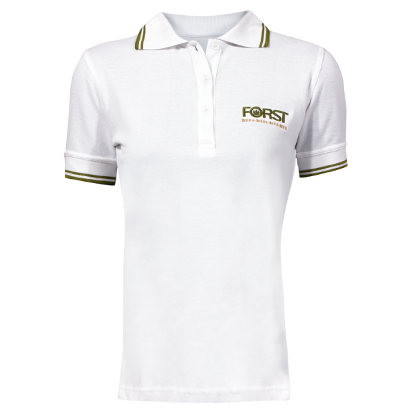Weißes FORST Damen-Poloshirt