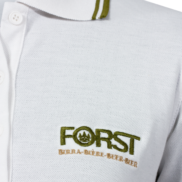 Weißes FORST Damen-Poloshirt