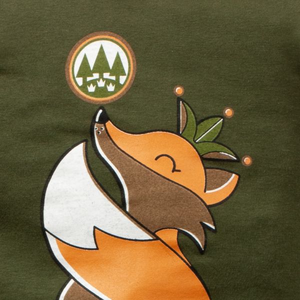 Grünes FORST-T-Shirt für Kinder - Fuchs