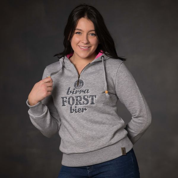 FORST Damen Kapuzenpulli- Hellgrau