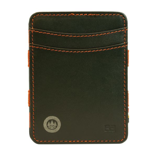 FORST Ledergeldtasche grün/orange GARZINI