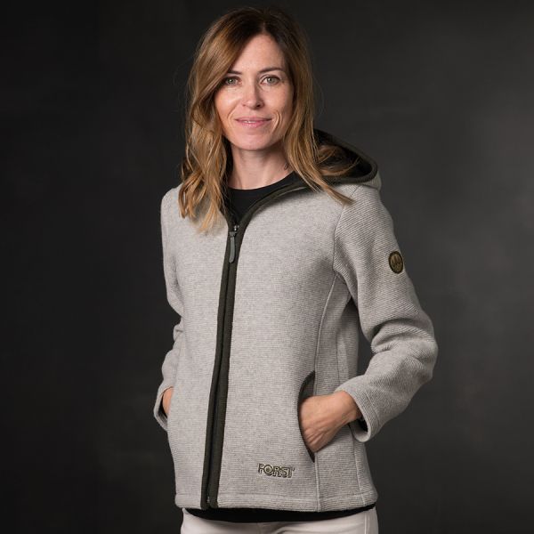 Graue Damen-Kapuzenjacke