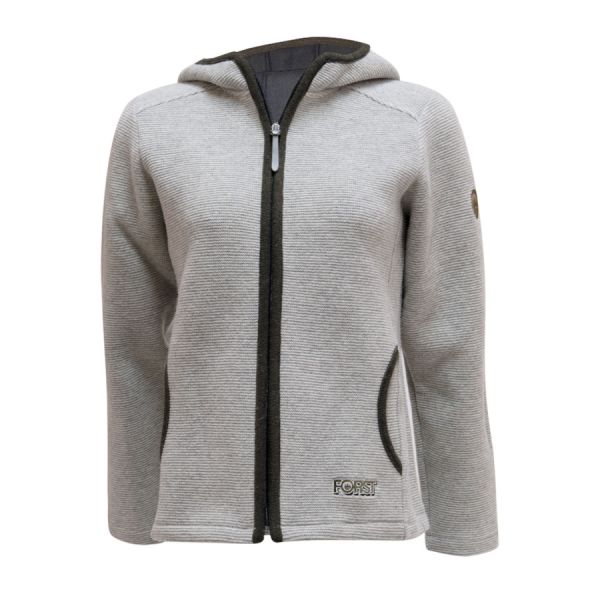 Graue Damen-Kapuzenjacke