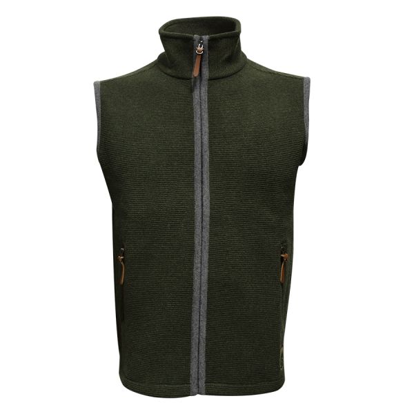 Gilet Herren grün wind wool