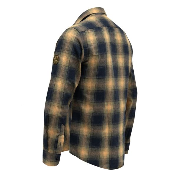 Shirt man checked yellow/black/green