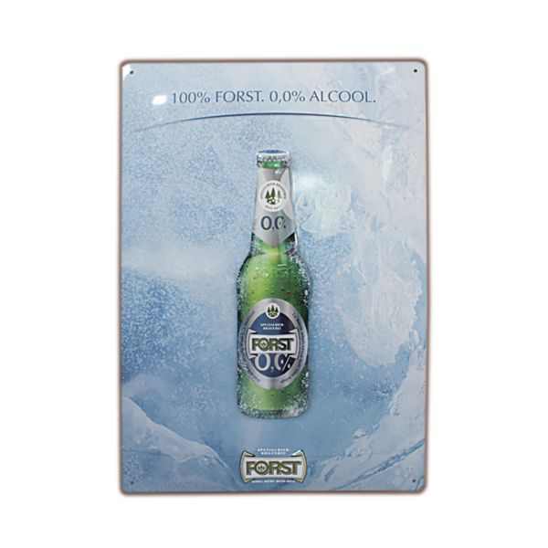 FORST Metallschild 0,0% 28x40 cm