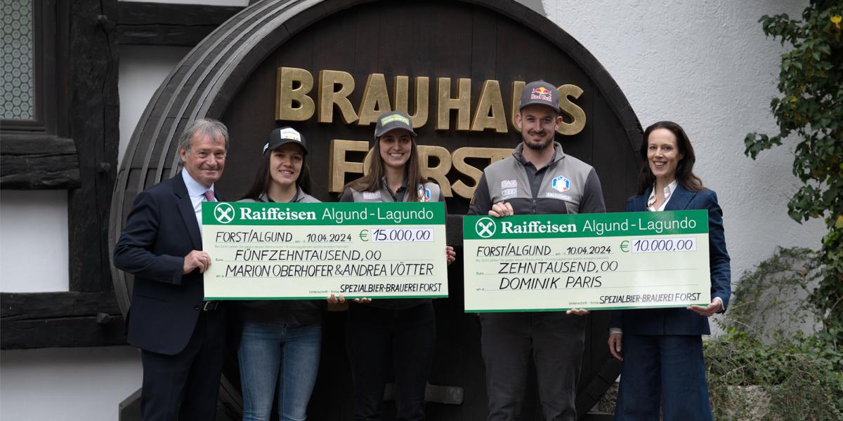 FISI-SportlerInnen werden von der Spezialbier-Brauerei FORST prämiert.